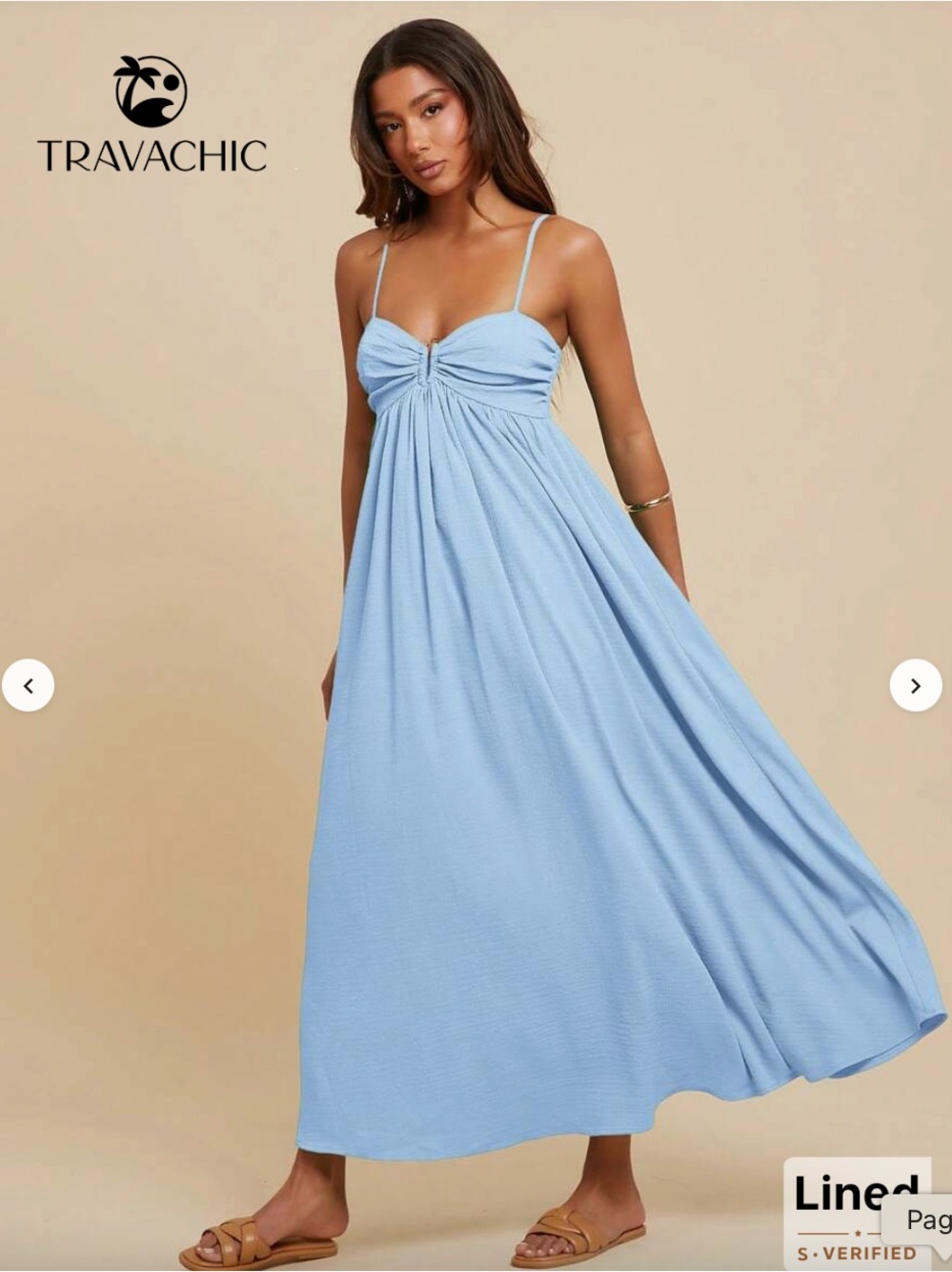 Light Blue Spaghetti Strap Maxi Dress